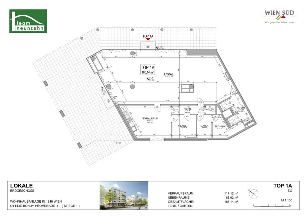 Gewerbeimmobilie mieten in Wien – 185 m², € 2.499 – Bild 13 von 15