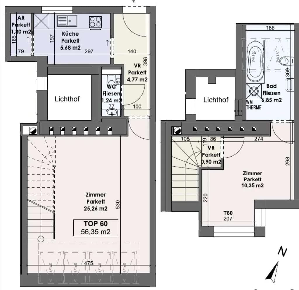 2-Zimmer-Wohnung kaufen in Wien – 56,35 m², € 479.000 – Bild 13 von 13