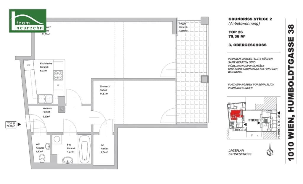 2-Zimmer-Wohnung mieten in Wien – 67,36 m², € 1.290 – Bild 27 von 27