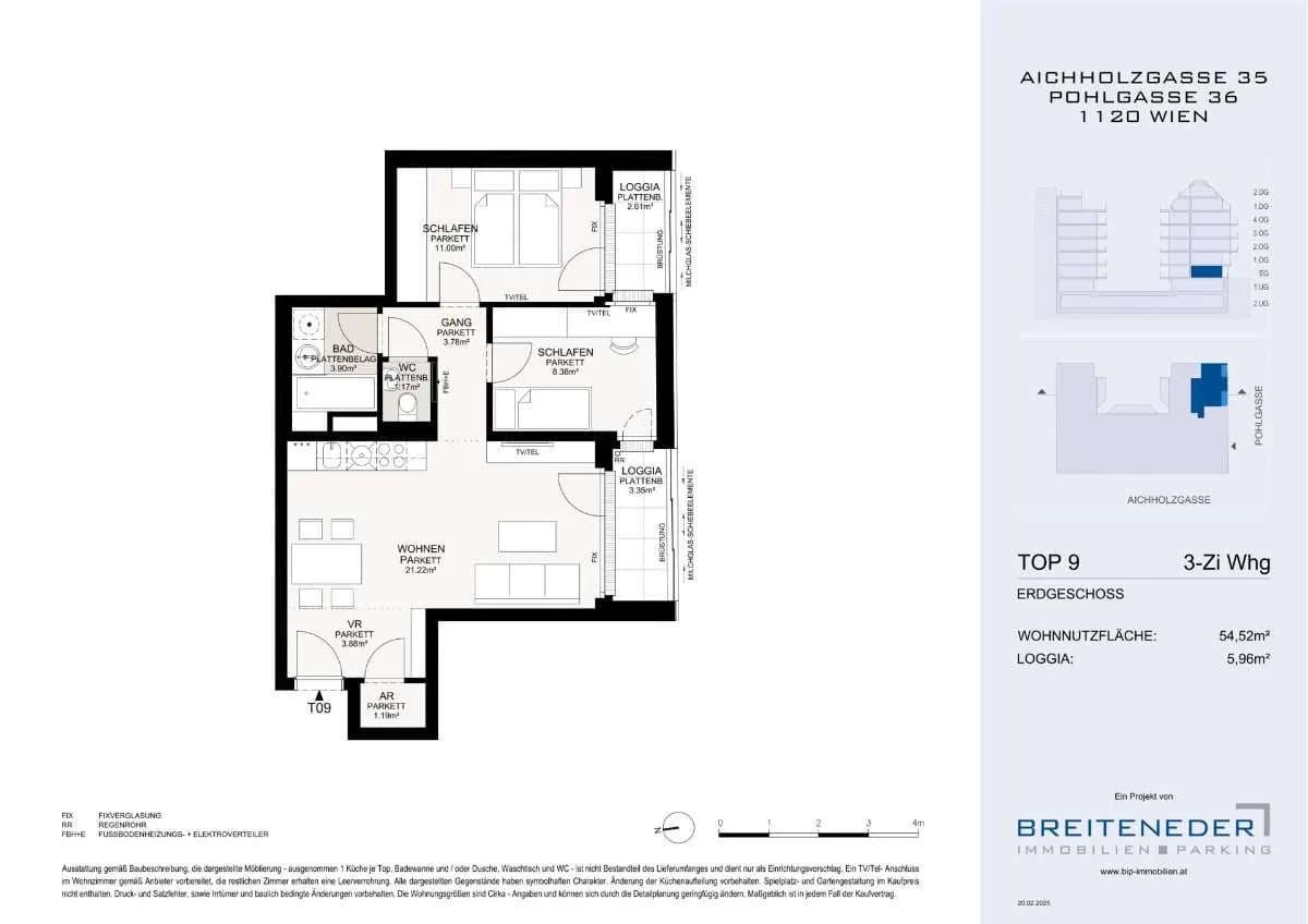 3-Zimmer-Wohnung kaufen in Wien – 54,52 m², € 380.000 – Bild 7 von 10