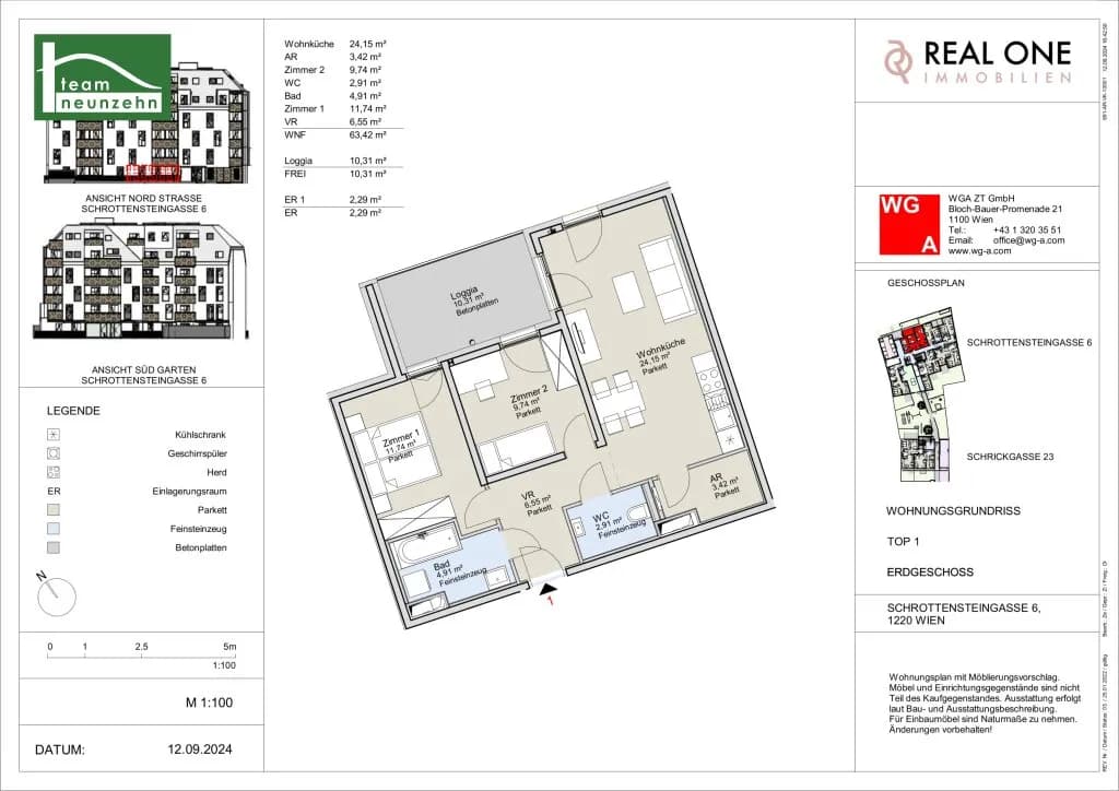 3-Zimmer-Wohnung kaufen in Wien – 63,44 m², € 399.000 – Bild 23 von 23