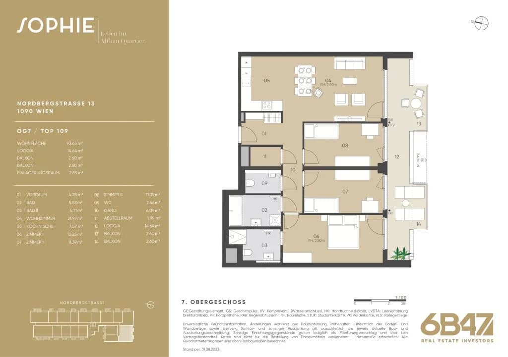 4-Zimmer-Wohnung kaufen in Wien – 93,63 m², € 1.118.500 – Bild 14 von 14