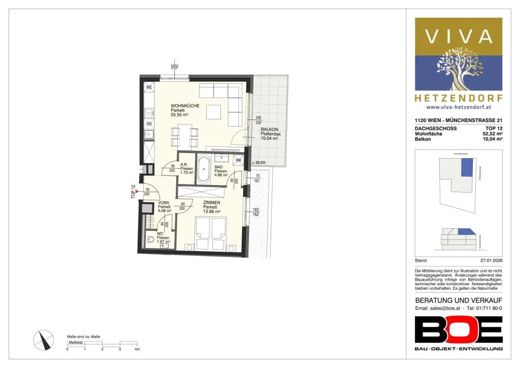 2-Zimmer-Wohnung kaufen in Wien – 52,52 m², € 484.800 – Bild 9 von 9