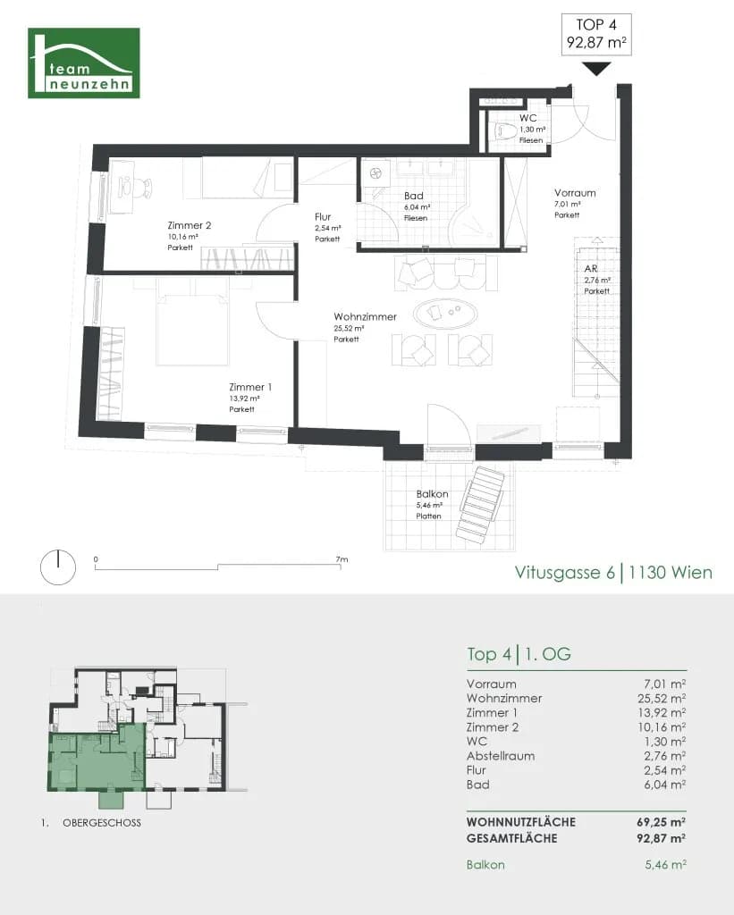 4-Zimmer-Wohnung mieten in Wien – 92,87 m², € 2.249 – Bild 22 von 24