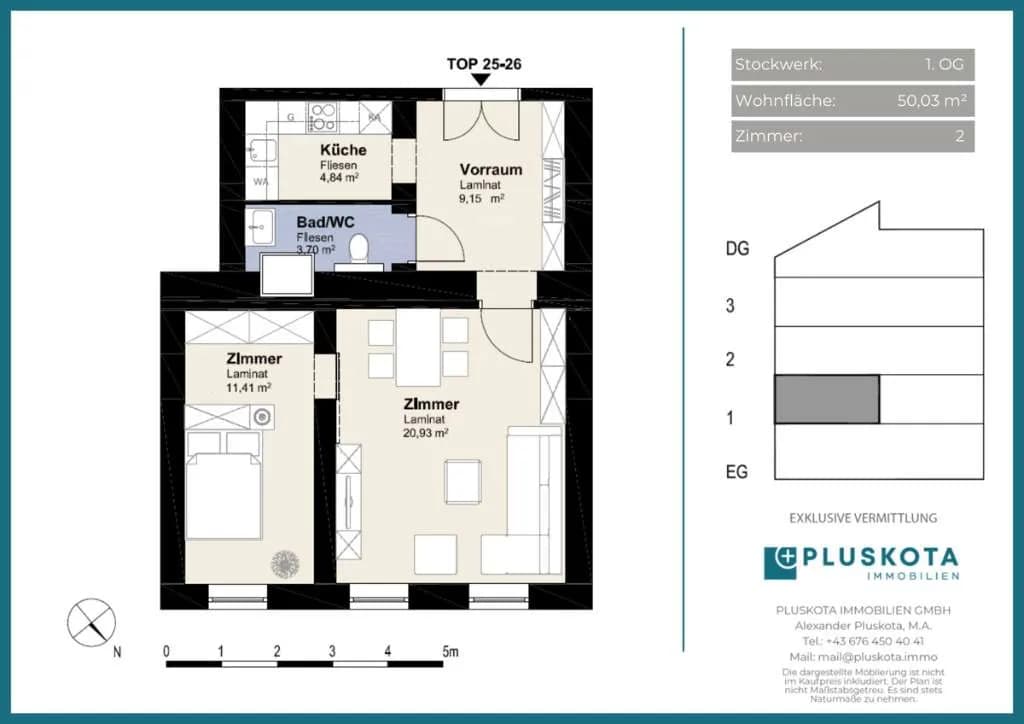 2-Zimmer-Wohnung kaufen in Wien – 50,03 m², € 199.000 – Bild 12 von 12