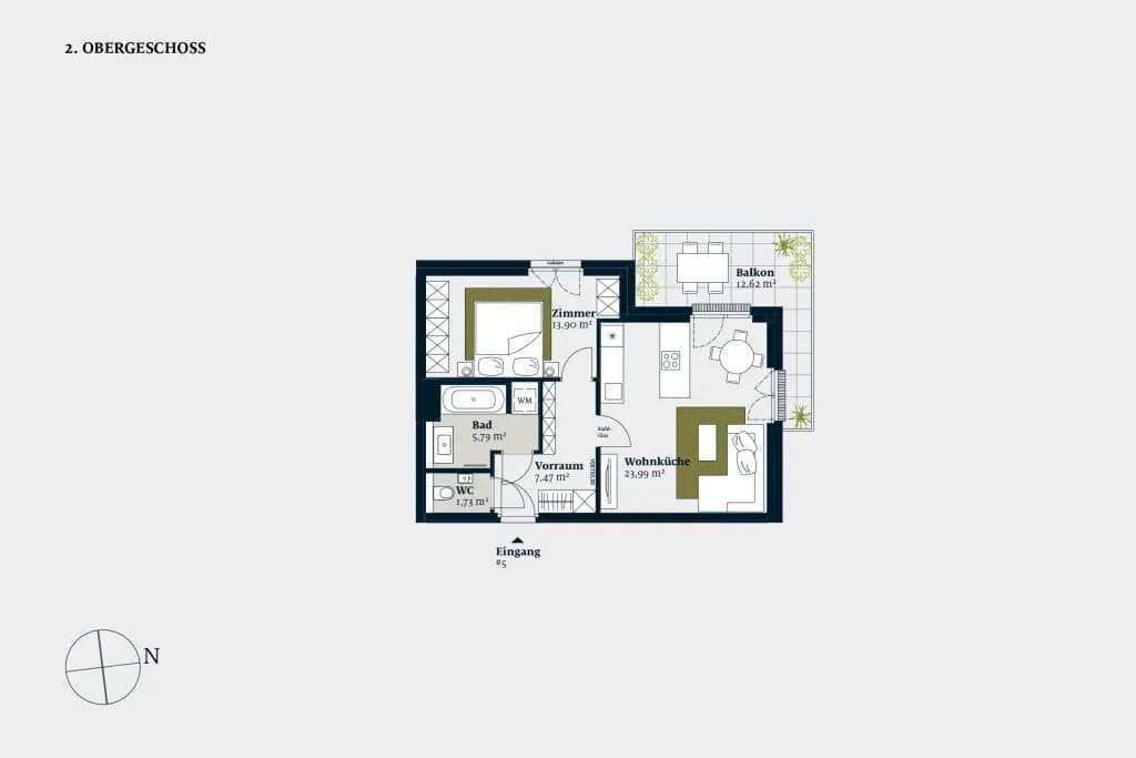 2-Zimmer-Wohnung kaufen in Wien – 52,88 m², € 550.000 – Bild 2 von 16