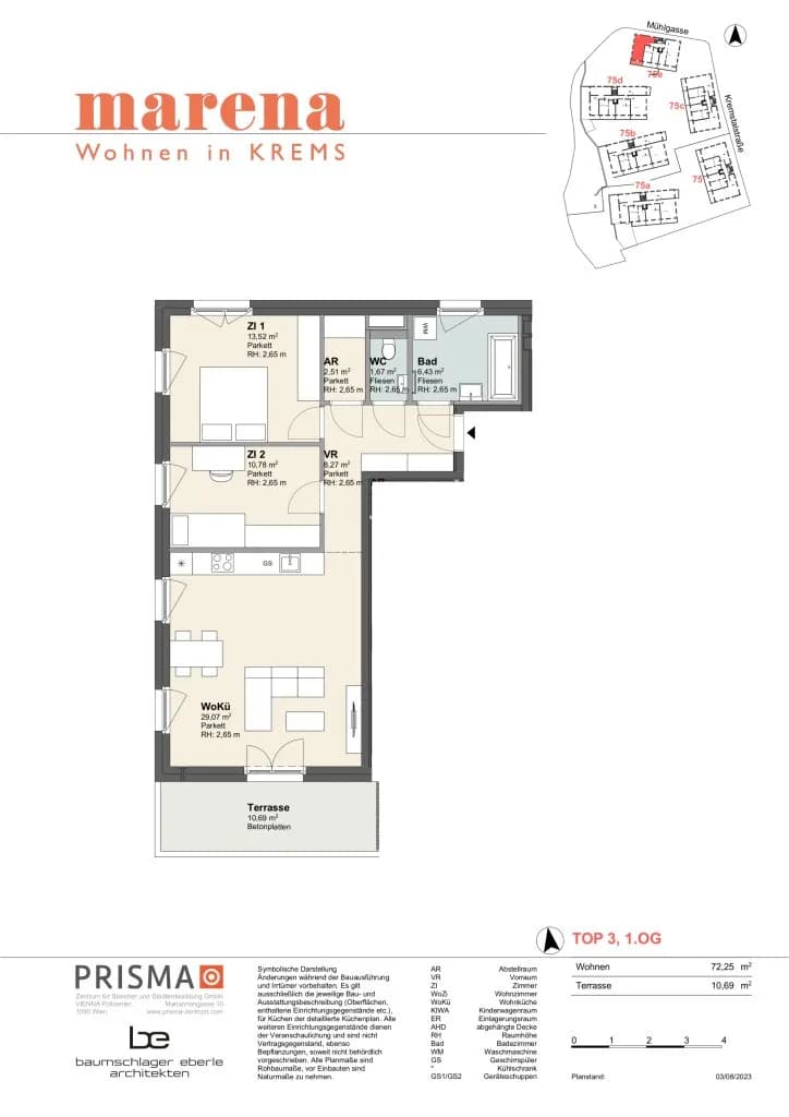3-Zimmer-Wohnung kaufen in Krems an der Donau – 73,95 m², € 426.700 – Bild 24 von 24