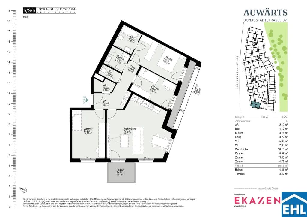 4-Zimmer-Wohnung mieten in Wien – 90,18 m², € 2.300 – Bild 20 von 20