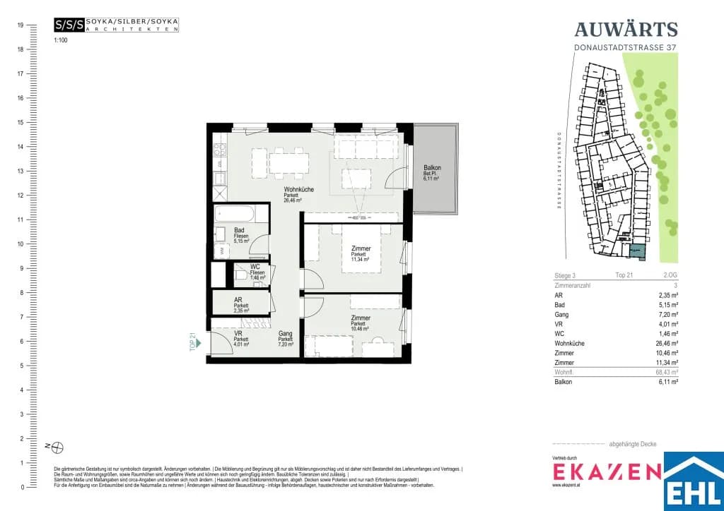 3-Zimmer-Wohnung mieten in Wien – 68,43 m², € 1.725 – Bild 20 von 20