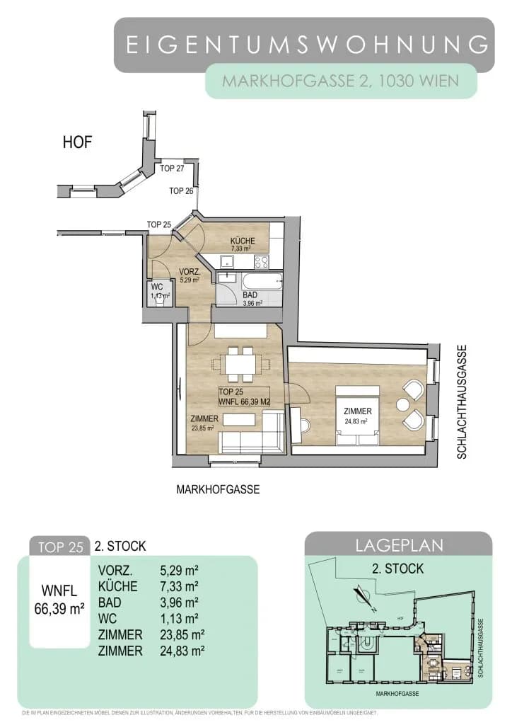 2-Zimmer-Wohnung kaufen in Wien – 66,39 m², € 385.000 – Bild 22 von 22