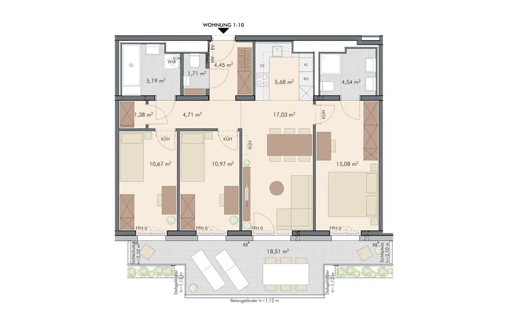 4-Zimmer-Wohnung kaufen in Wien – 81,41 m², € 504.000 – Bild 11 von 11