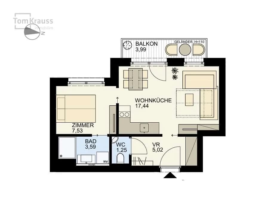 2-Zimmer-Wohnung kaufen in Wien – 34,83 m², € 291.000 – Bild 12 von 15