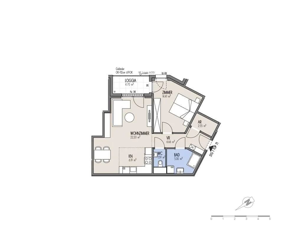 2-Zimmer-Wohnung kaufen in Wien – 58,9 m², € 337.000 – Bild 2 von 20