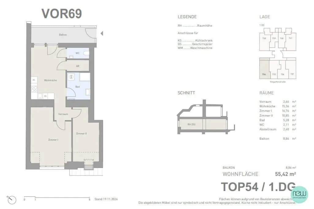 3-Zimmer-Wohnung kaufen in Wien – 55,42 m², € 429.000 – Bild 20 von 22