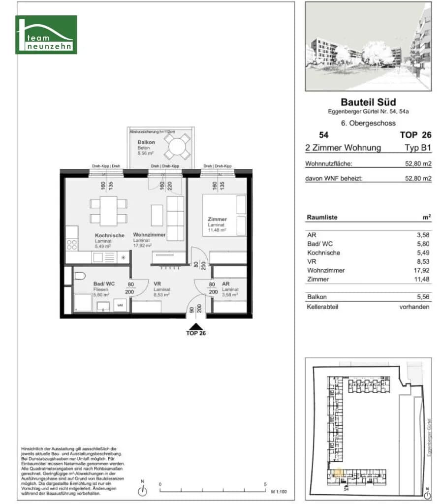 2-Zimmer-Wohnung mieten in Graz – 65,24 m², € 798 – Bild 14 von 14