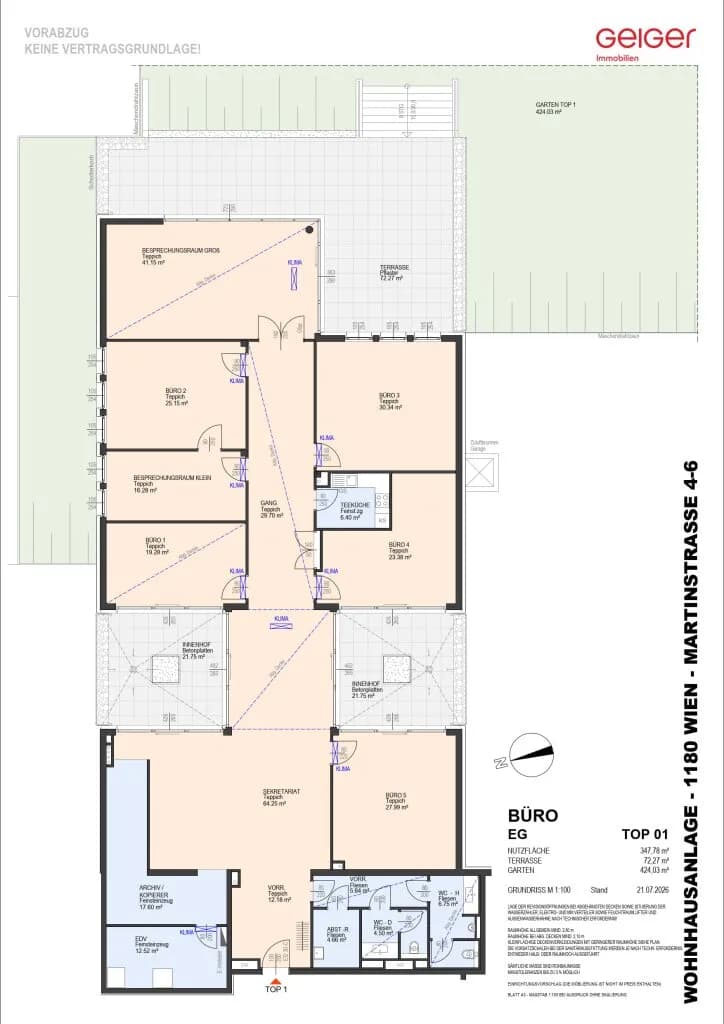 7-Zimmer-Gewerbeimmobilie kaufen in Wien – 348 m² – Bild 2 von 5