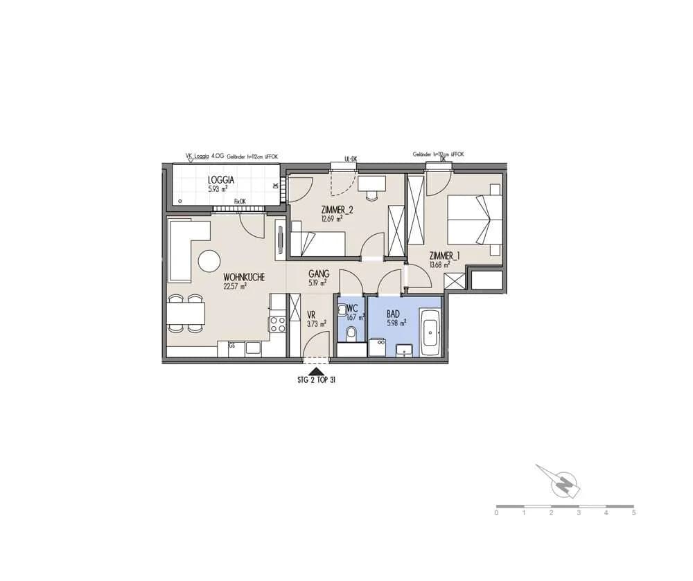 3-Zimmer-Wohnung kaufen in Wien – 65,51 m², € 362.000 – Bild 2 von 22