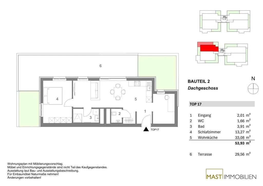 2-Zimmer-Wohnung kaufen in Korneuburg – 53,93 m², € 338.000 – Bild 22 von 22
