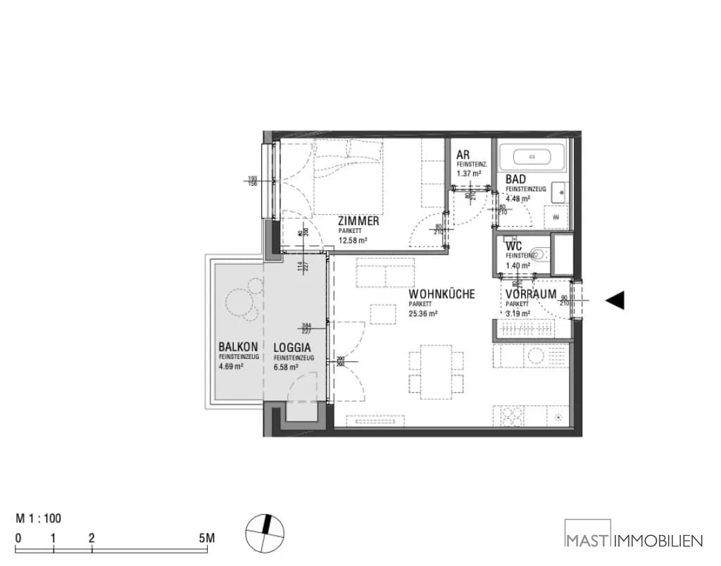 2-Zimmer-Wohnung kaufen in Wien – 54,97 m², € 346.000 – Bild 11 von 11