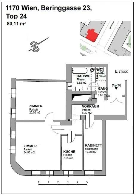 3-Zimmer-Wohnung kaufen in Wien – 80,11 m², € 349.000 – Bild 17 von 18