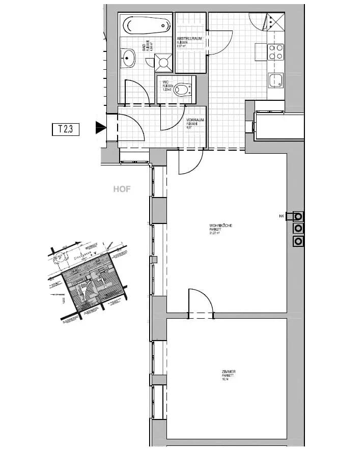 2-Zimmer-Wohnung kaufen in Wien – 59,71 m², € 129.000 – Bild 13 von 14