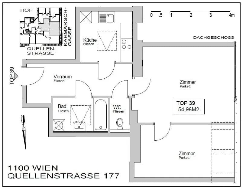 2-Zimmer-Wohnung kaufen in Wien – 54,96 m², € 184.000 – Bild 18 von 19