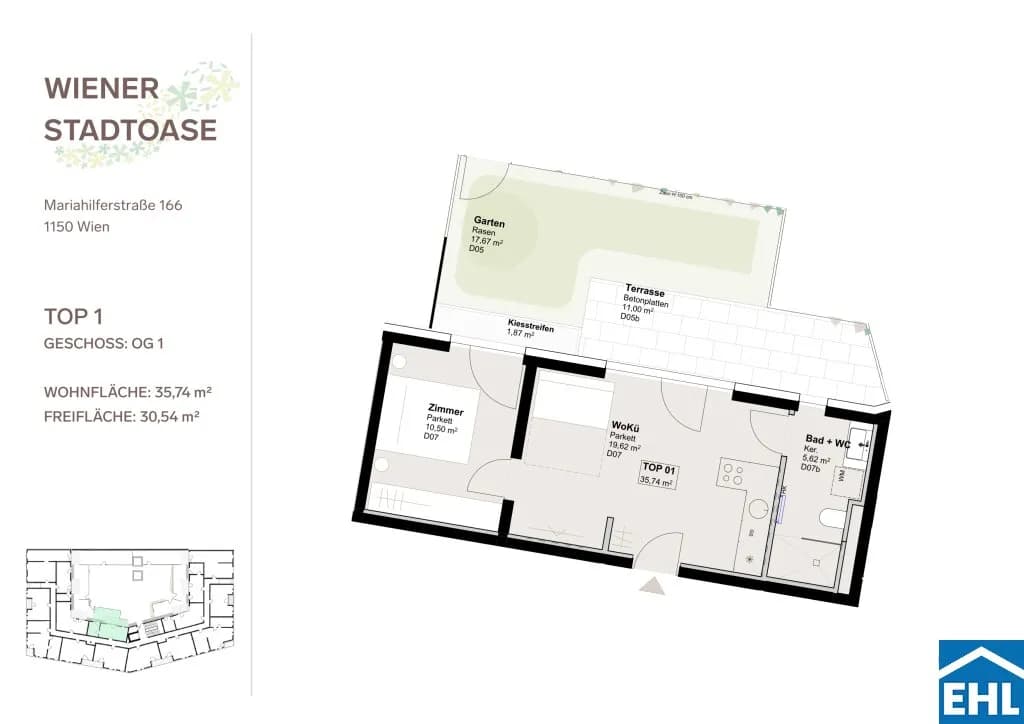 2-Zimmer-Wohnung mieten in Wien – 35,74 m², € 980 – Bild 13 von 13