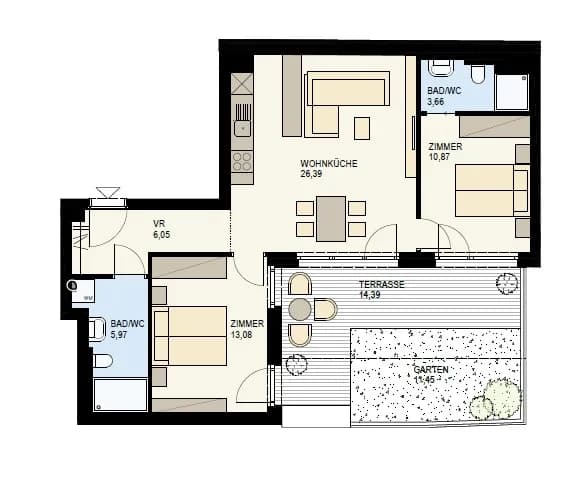3-Zimmer-Wohnung kaufen in Wien – 65,49 m², € 729.100 – Bild 11 von 11