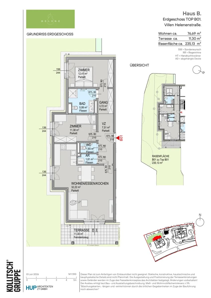 3-Zimmer-Wohnung kaufen in Baden – 76,69 m², € 598.000 – Bild 9 von 10