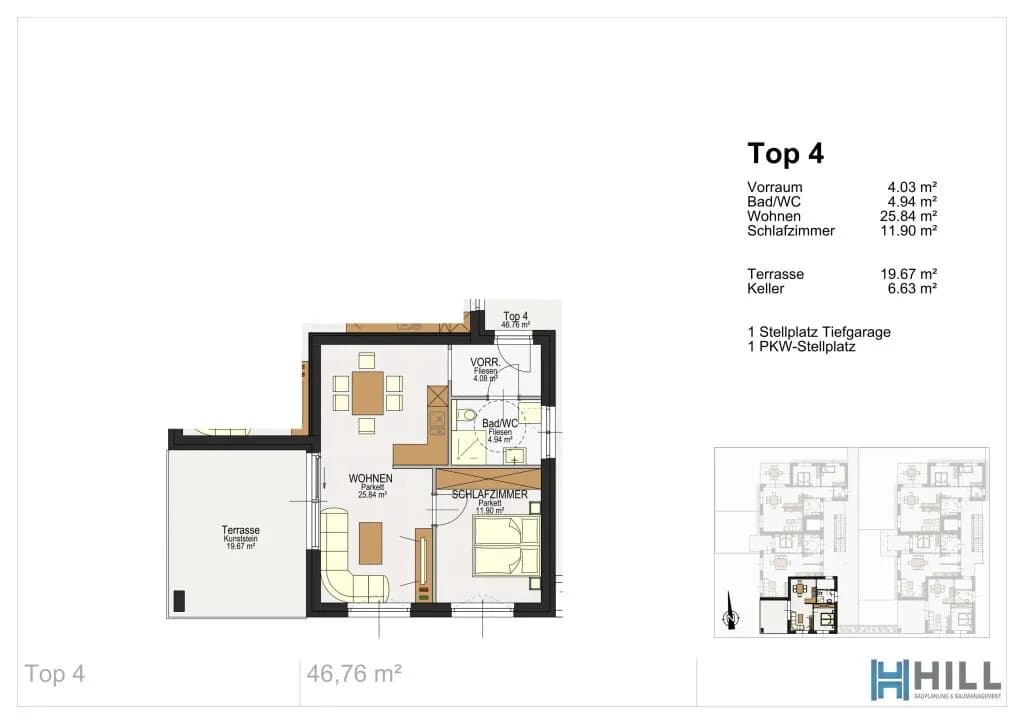 1-Zimmer-Wohnung mieten in Leibnitz – 46,76 m², € 862 – Bild 9 von 9