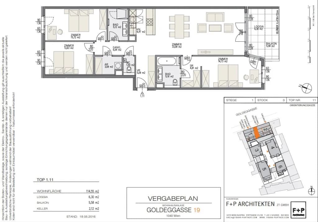 4-Zimmer-Wohnung mieten in Wien – 114,55 m², € 2.990 – Bild 18 von 19