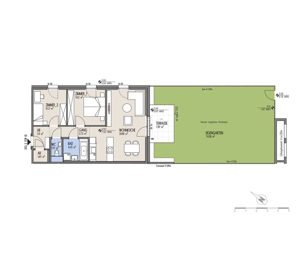 3-Zimmer-Wohnung kaufen in Wien – 65,28 m², € 399.000 – Bild 2 von 23