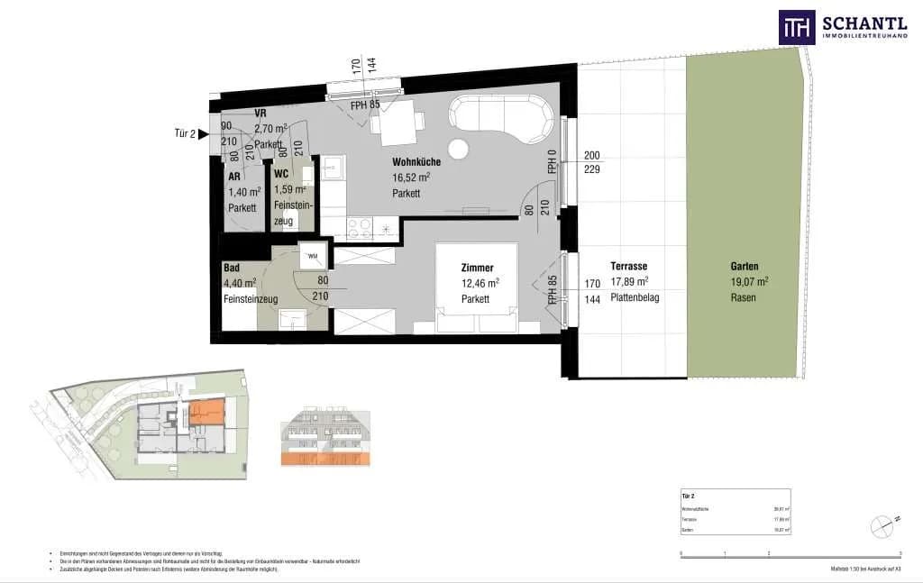 2-Zimmer-Wohnung kaufen in Wien – 39,07 m², € 235.690 – Bild 5 von 5