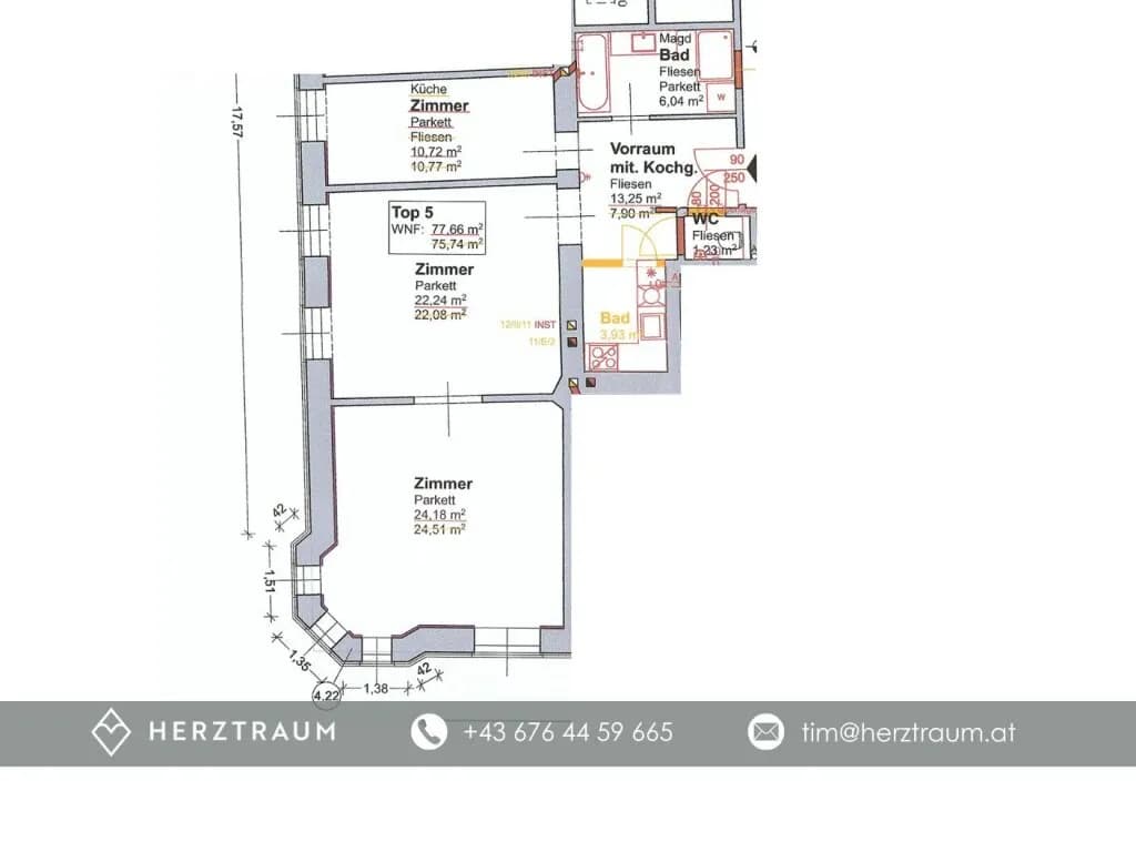 3-Zimmer-Wohnung kaufen in Wien – 77,66 m², € 584.600 – Bild 9 von 9