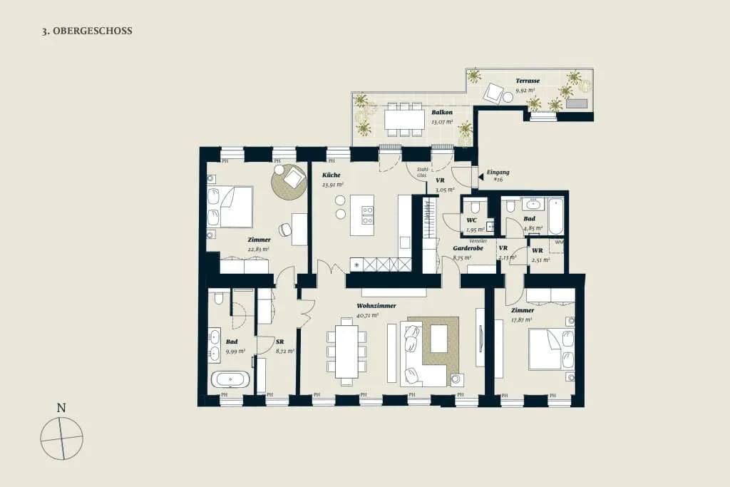 3-Zimmer-Wohnung kaufen in Wien – 147,27 m², € 1.531.600 – Bild 2 von 13