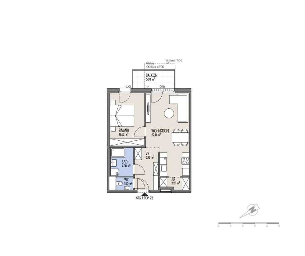 2-Zimmer-Wohnung kaufen in Wien – 49,92 m², € 295.000 – Bild 2 von 14