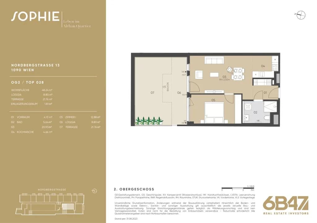 2-Zimmer-Wohnung kaufen in Wien – 48,24 m², € 356.000 – Bild 13 von 13
