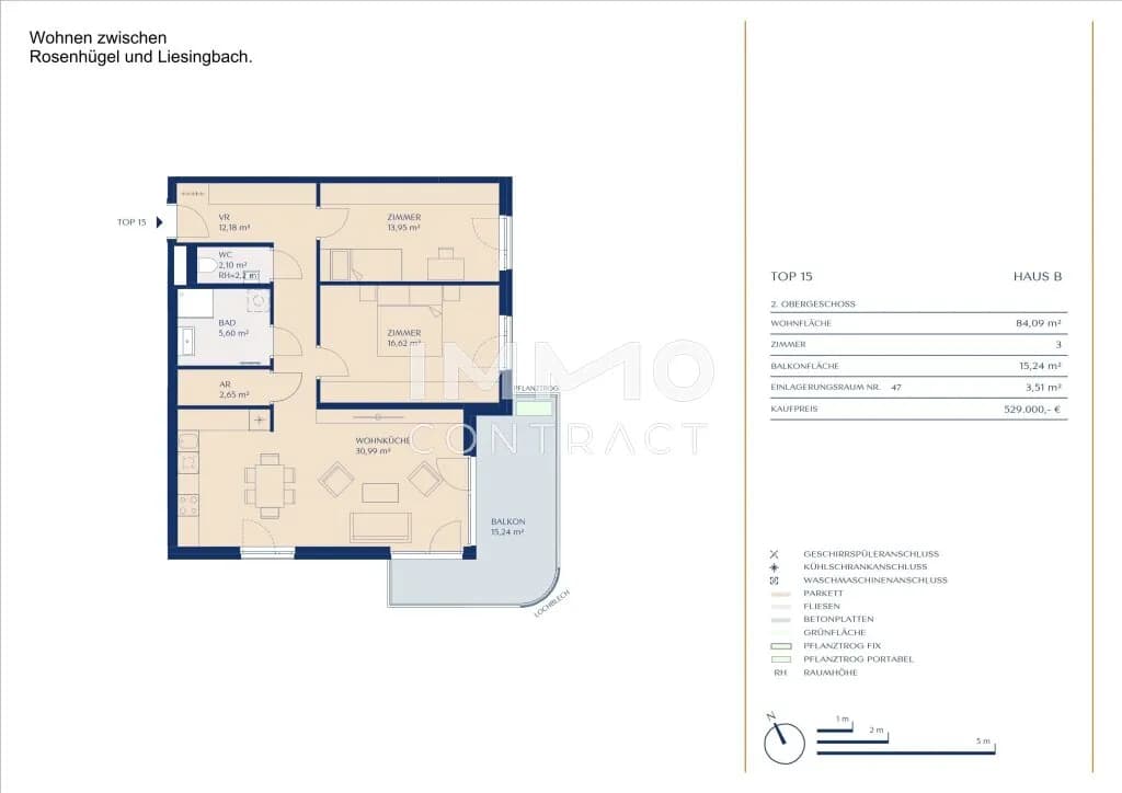 3-Zimmer-Wohnung kaufen in Wien – 84,09 m², € 529.000 – Bild 11 von 11