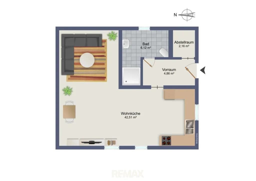 1-Zimmer-Wohnung mieten in Graz – 55,65 m², € 746 – Bild 2 von 20