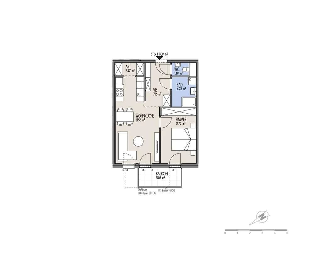 2-Zimmer-Wohnung kaufen in Wien – 50,18 m², € 287.000 – Bild 2 von 16