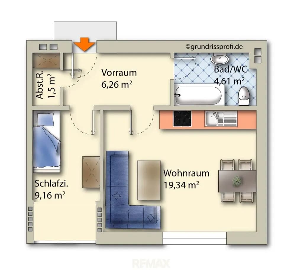 2-Zimmer-Wohnung kaufen in Linz – 40,9 m², € 134.900 – Bild 9 von 9