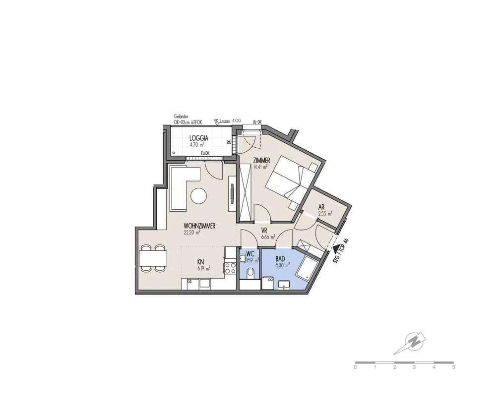 2-Zimmer-Wohnung kaufen in Wien – 58,9 m², € 299.000 – Bild 2 von 22