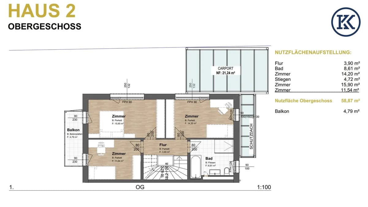 5-Zimmer-Haus kaufen in Tulln – 160 m², € 695.000 – Bild 5 von 27