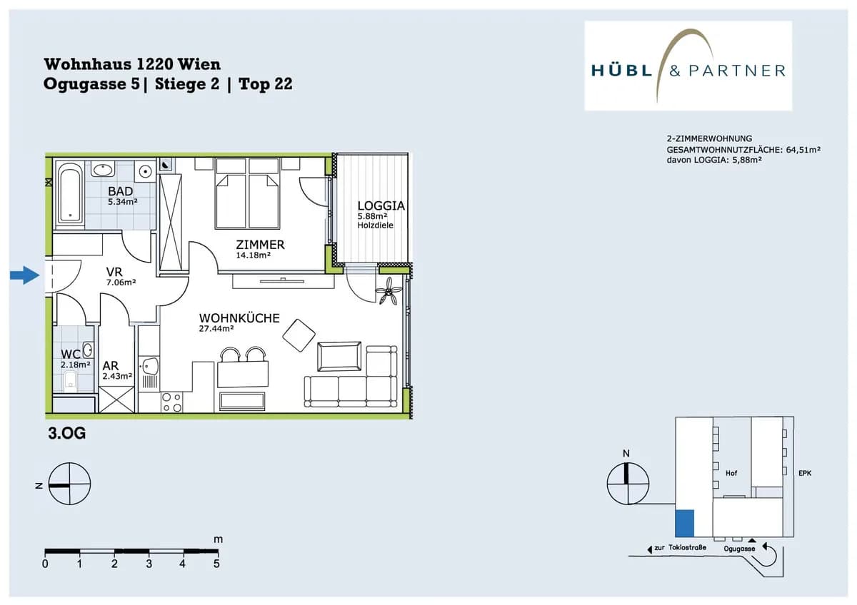 2-Zimmer-Wohnung mieten in Wien – 58,63 m², € 1.198 – Bild 15 von 15