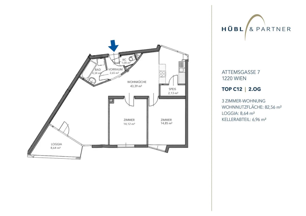 3-Zimmer-Wohnung mieten in Wien – 82,56 m², € 1.599 – Bild 13 von 20