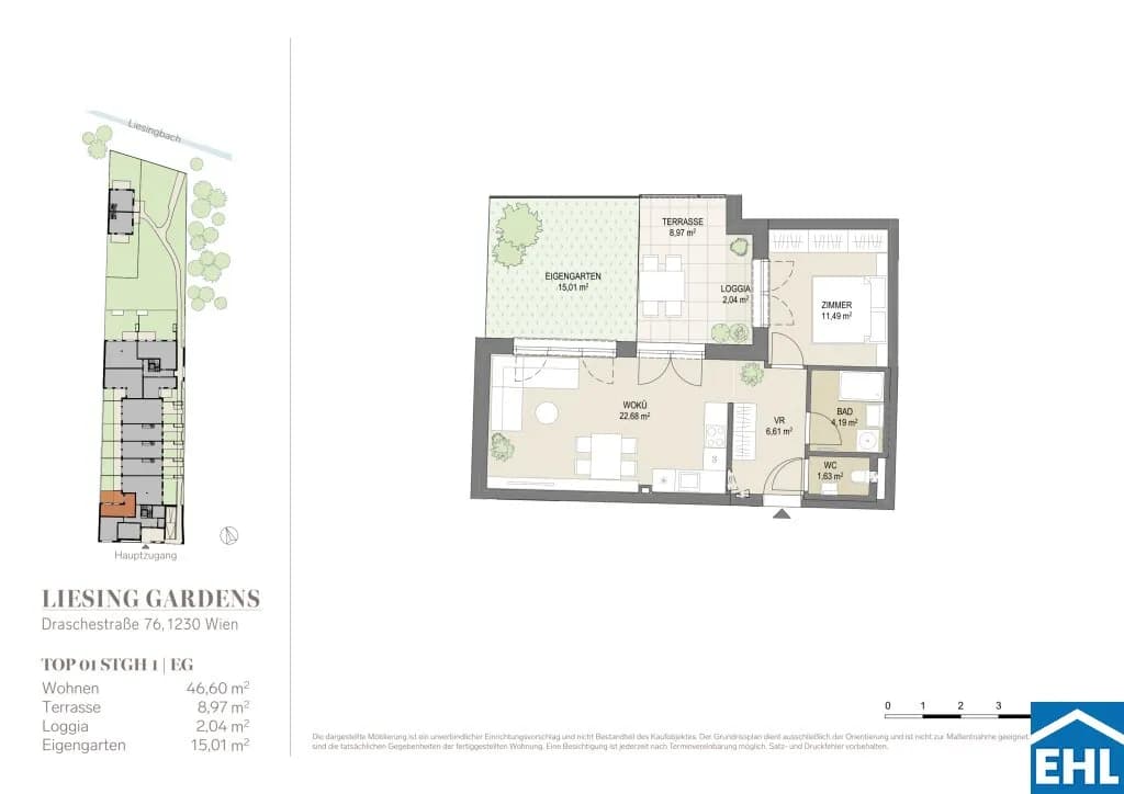 2-Zimmer-Wohnung kaufen in Wien – 46,6 m², € 299.000 – Bild 29 von 29