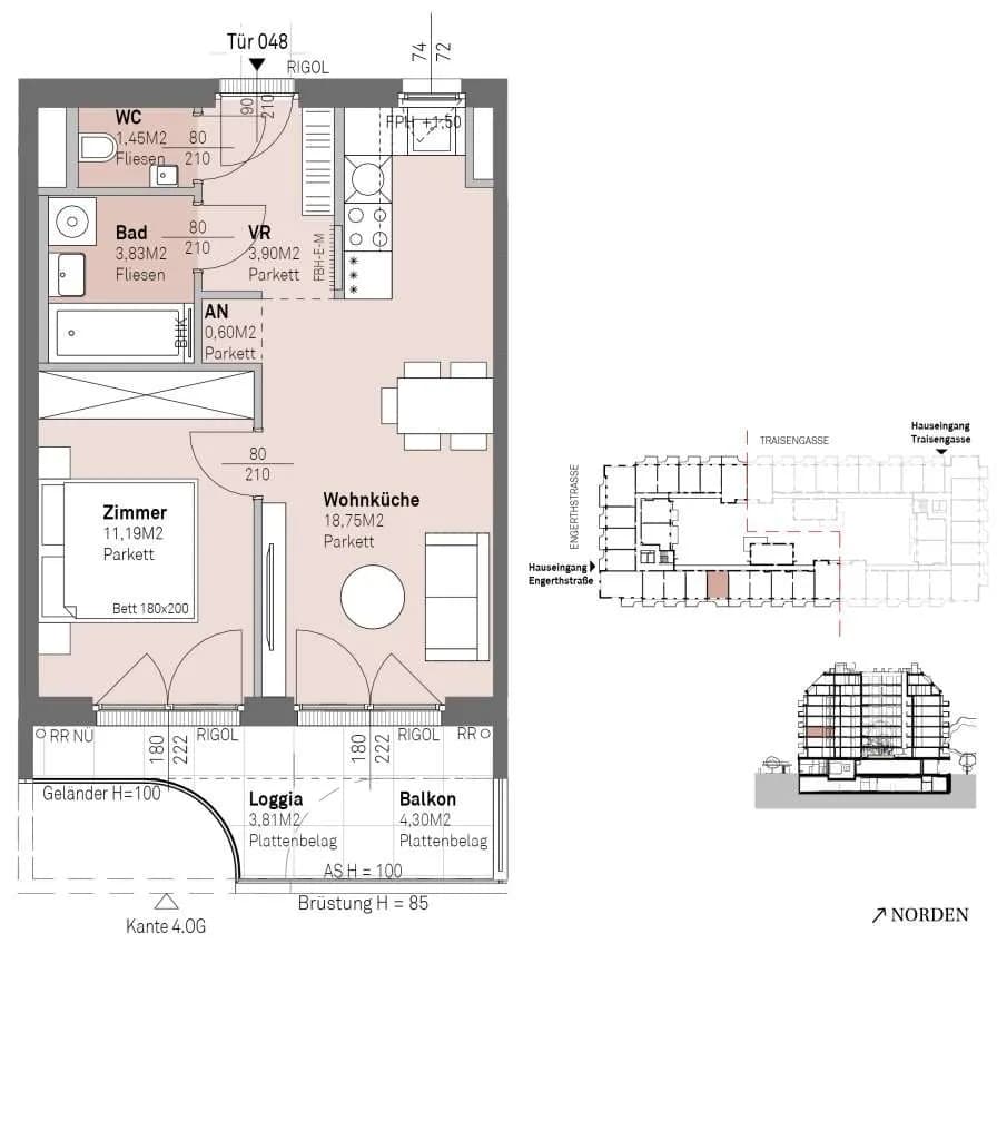 2-Zimmer-Wohnung kaufen in Wien – 39,86 m², € 280.300 – Bild 14 von 14