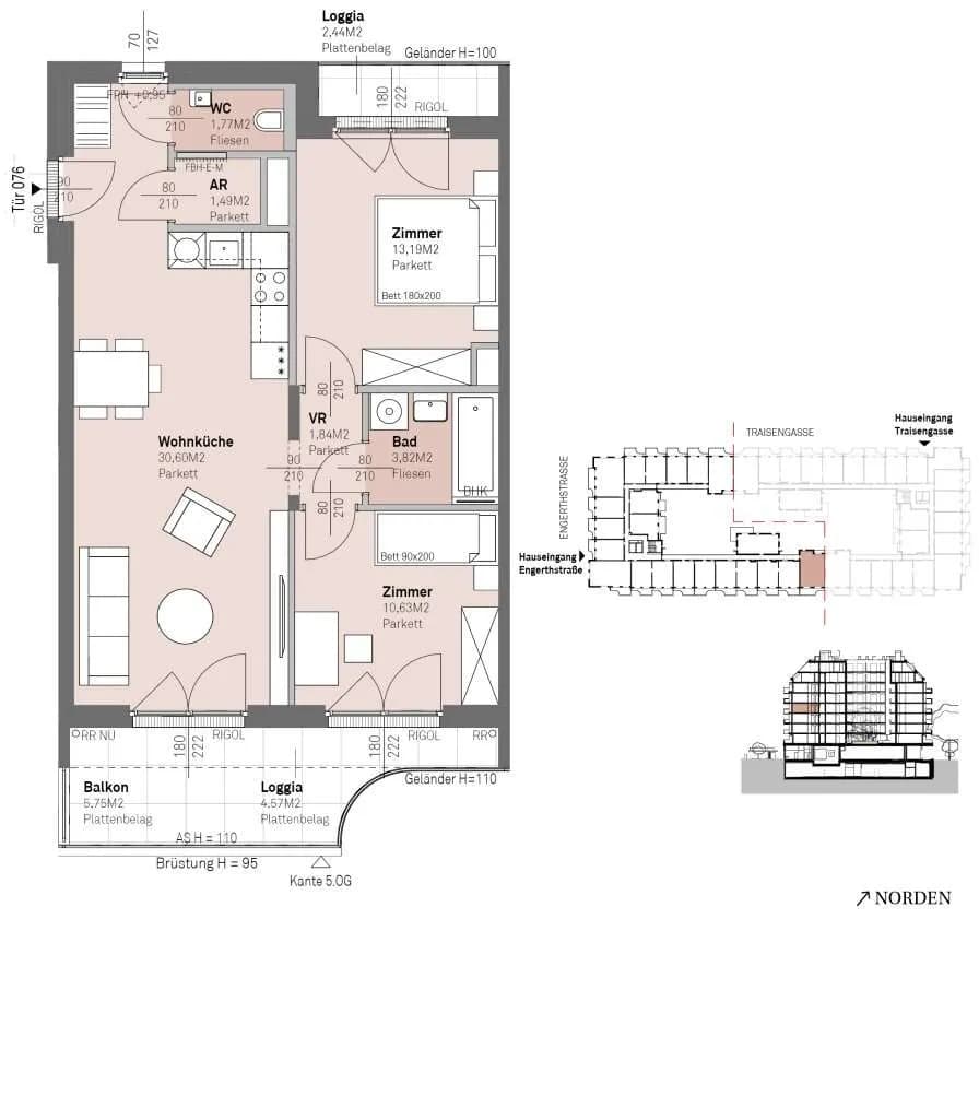 3-Zimmer-Wohnung kaufen in Wien – 65,28 m², € 477.000 – Bild 14 von 14