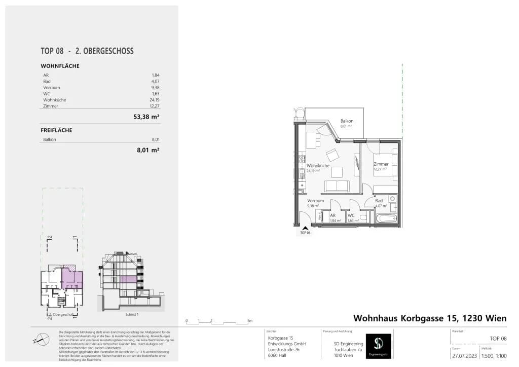 2-Zimmer-Wohnung kaufen in Wien – 53,38 m², € 416.000 – Bild 8 von 8
