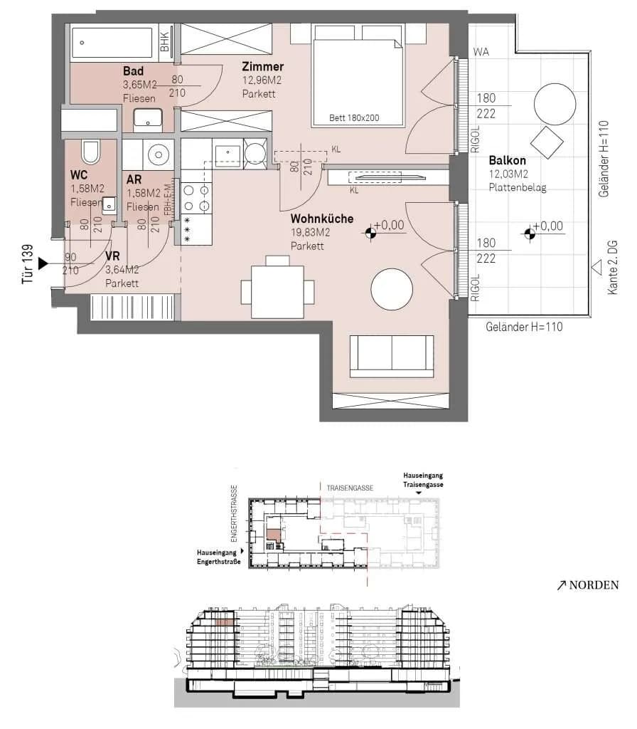 2-Zimmer-Wohnung kaufen in Wien – 42,3 m², € 367.100 – Bild 14 von 14